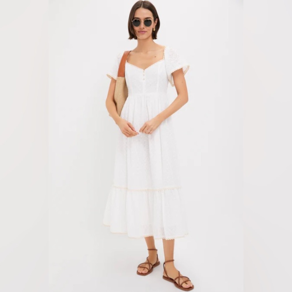 Tuckernuck Elegant White Eyelet Dress